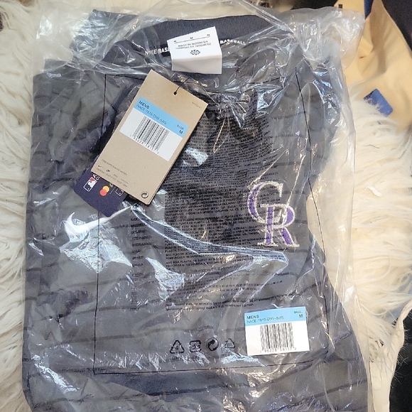 Nike Other - Nike Black Dri-FIT Rockies Polo Baseball Shirt